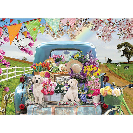 Cobble Hill - Country Truckin Autumn (1000-Piece Puzzle) - Limolin 