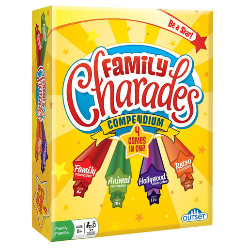 Outset Media - Family Charades Compendium 4-in-1 Games - Limolin 