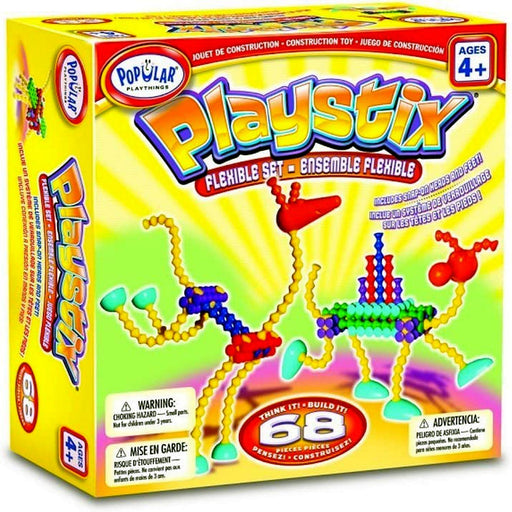 Popular Playthings - Playstix Flexible Set 68-Piece (Bilingual) - Limolin 