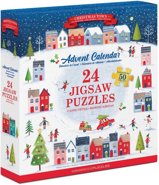 Eurographics - Christmas Town Advent Calendar II by Joanne Cave (Book Style Advent Calendars (24 mini 50pc Puzzle) )