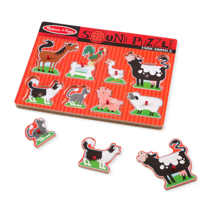 Melissa & Doug - PUZZLE - SOUND - FARM ANIMALS (8L)