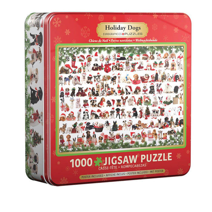 Eurographics - Holiday Dogs Tin (1000pc Tin Boxes)