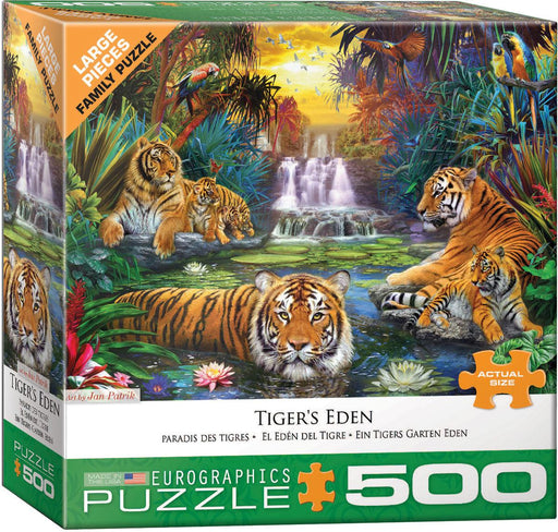 Eurographics - Tiger's Eden by Jan Patrik (500 pc - Large Puzzle Pieces)