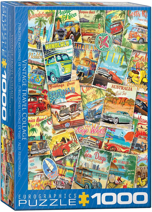 Eurographics - Vintage Travel Collage (1000pc Puzzle)