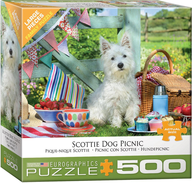 Eurographics - Westie Dog Picnic (500 pc - Large Puzzle Pieces)