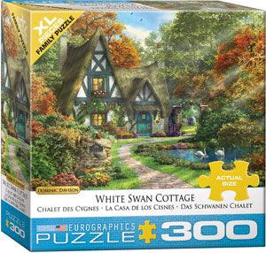 Eurographics - White Swan Cottage by Dominic Davison (300 pc - XL Puzzle Pieces)