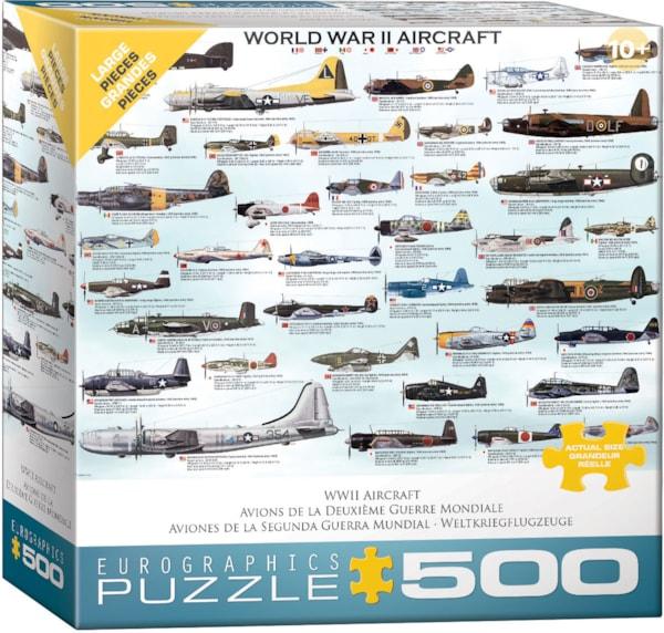 Eurographics - World War II Aircraft (500 pc - Large Puzzle Pieces)