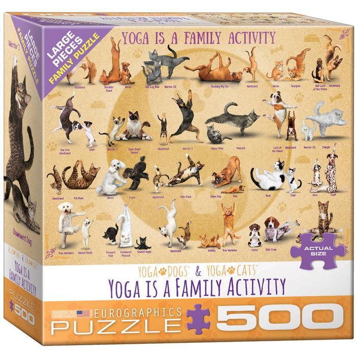 Eurographics - Yoga is a Family Activity (500 pc - Large Puzzle Pieces)