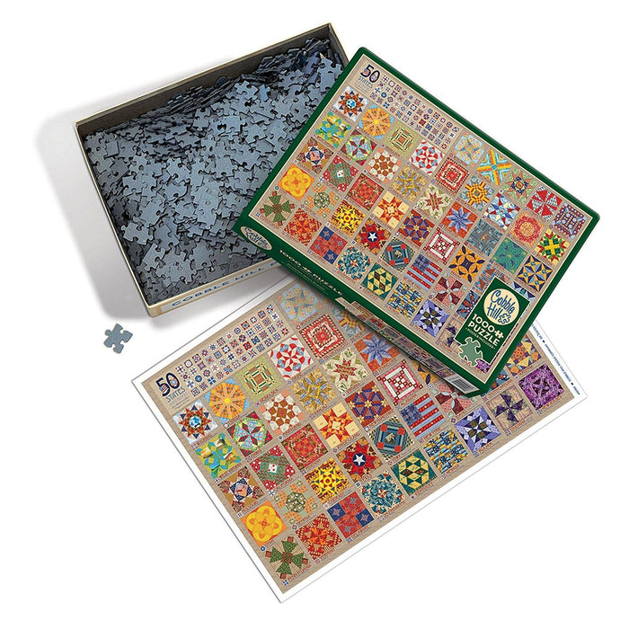 Cobble Hill - 50 States Quilt Blocks (1000-Piece Puzzle) - Limolin 