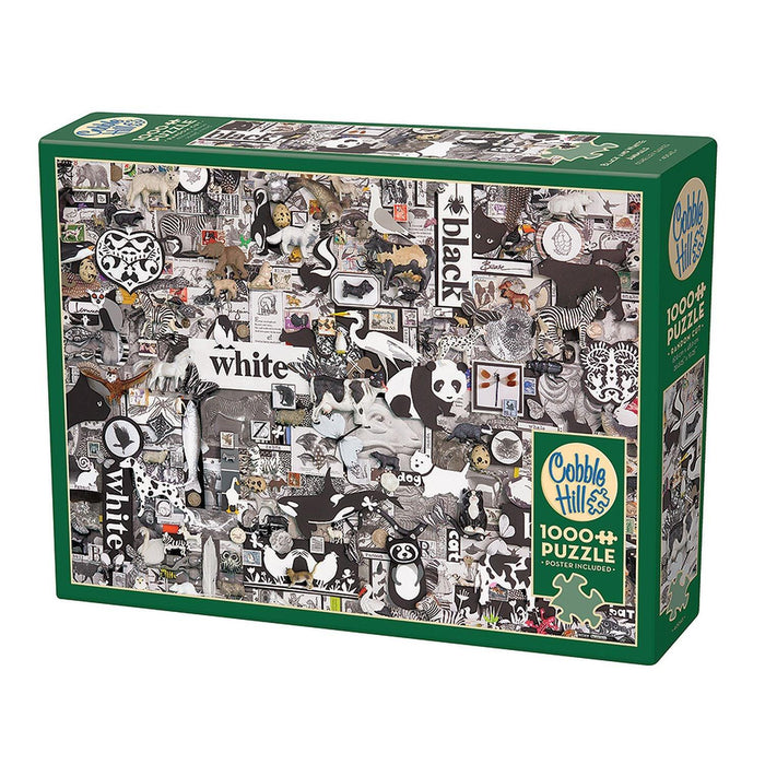 Cobble Hill - Black And White Animals (1000-Piece Puzzle) - Limolin 