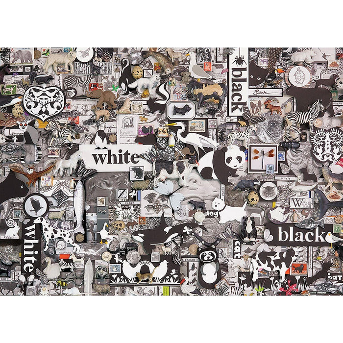 Cobble Hill - Black And White Animals (1000-Piece Puzzle) - Limolin 