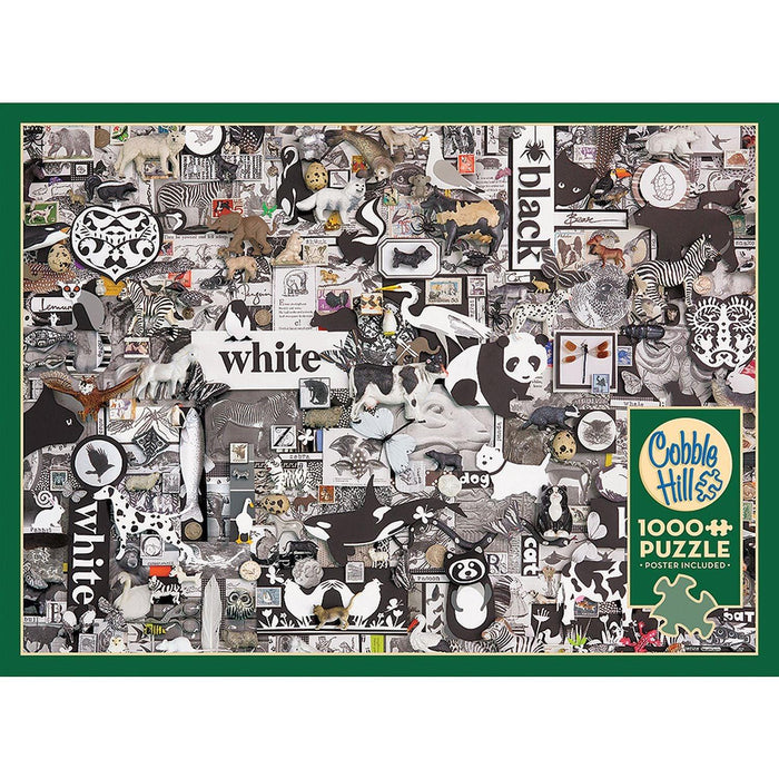 Cobble Hill - Black And White Animals (1000-Piece Puzzle) - Limolin 