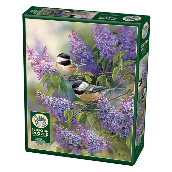 Cobble Hill - Chickadees And Lilacs (1000-Piece Puzzle) - Limolin 