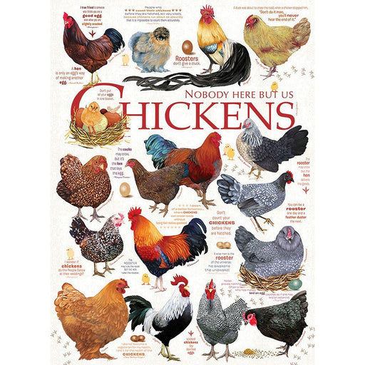 Cobble Hill - Chicken Quotes (1000-Piece Puzzle) - Limolin 