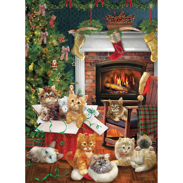 Cobble Hill - Christmas Kittens (1000-Piece Puzzle) - Limolin 