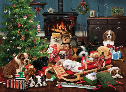 Cobble Hill - Christmas Puppies (1000-Piece Puzzle) - Limolin 