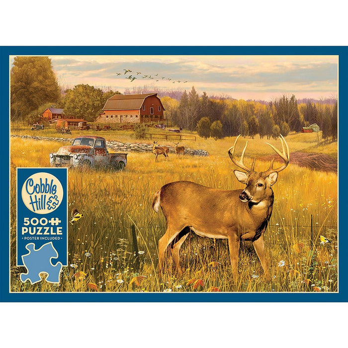 Cobble Hill - Deer Field (500-Piece Puzzle) - Limolin 