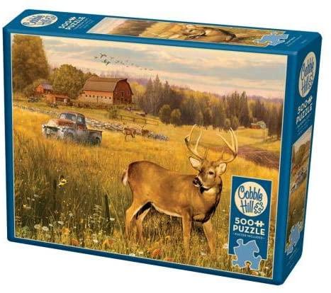 Cobble Hill - Deer Field (500-Piece Puzzle) - Limolin 