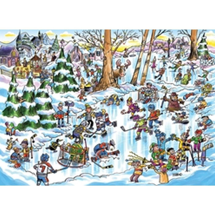 Cobble Hill - Doodletown - Hockey Town (1000-Piece Puzzle) - Limolin 