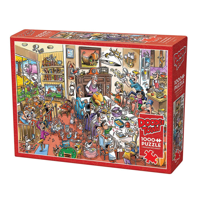 Cobble Hill - Doodletown - Thanksgiving Togetherness (1000-Piece Puzzle) - Limolin 