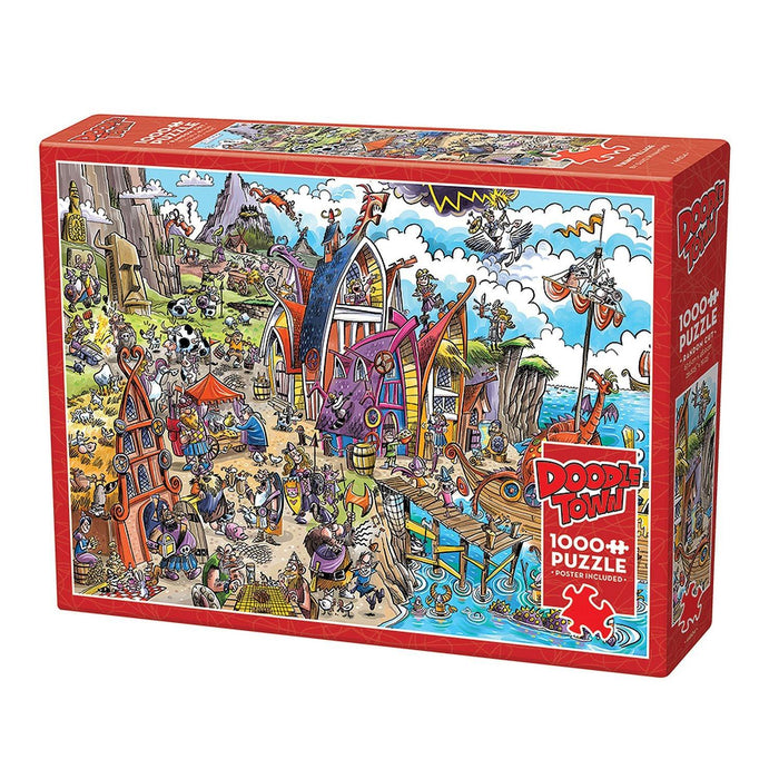 Cobble Hill - Doodletown - Viking Village (1000-Piece Puzzle) - Limolin 