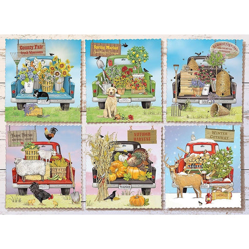 Cobble Hill - Farmer's Market Trucks (1000-Piece Puzzle) - Limolin 