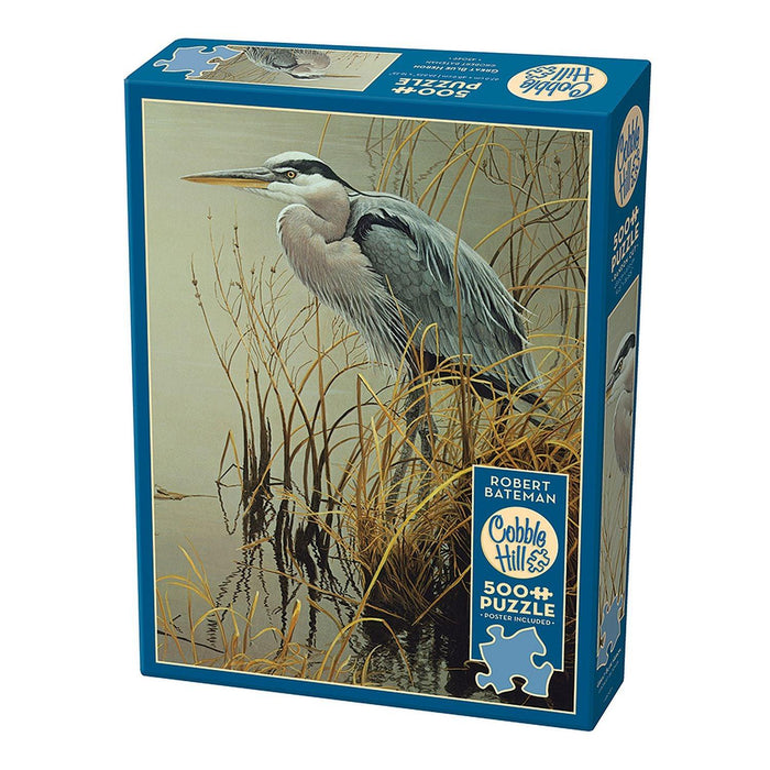 Cobble Hill - Great Blue Heron (500-Piece Puzzle) - Limolin 