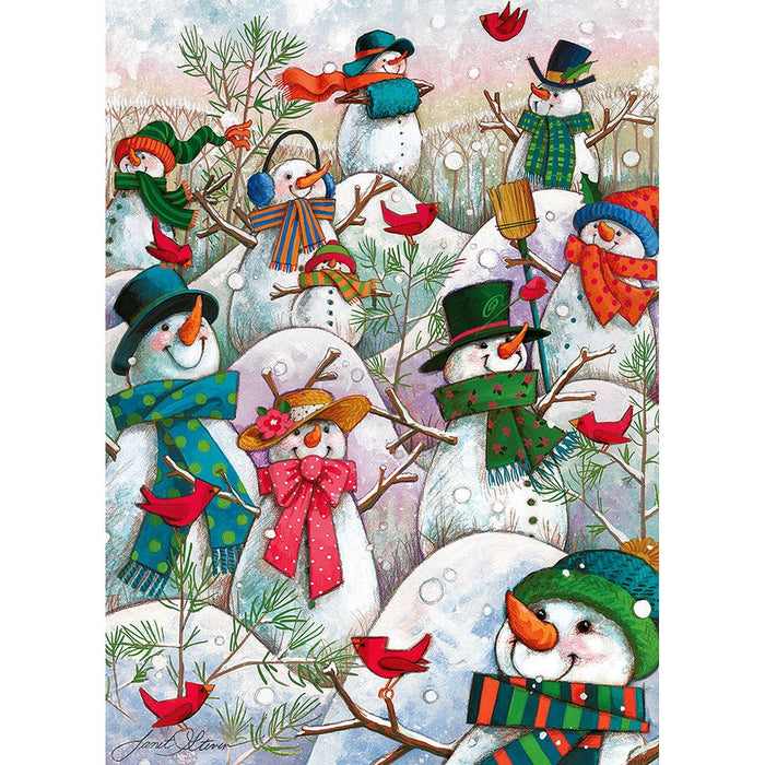 Cobble Hill - Hill Of A Lot Of Snowmen (500-Piece Puzzle) - Limolin 