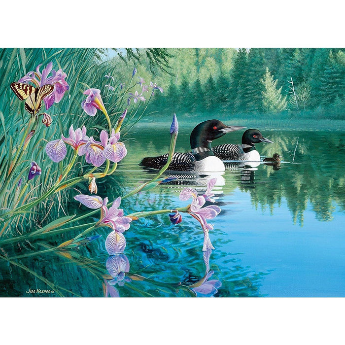 Cobble Hill - Iris Cove Loons (1000-Piece Puzzle) - Limolin 