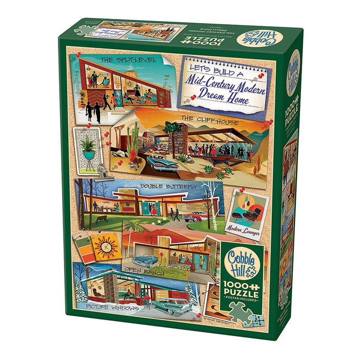 Cobble Hill - Mid - Century Modern Dream Home (1000-Piece Puzzle) - Limolin 