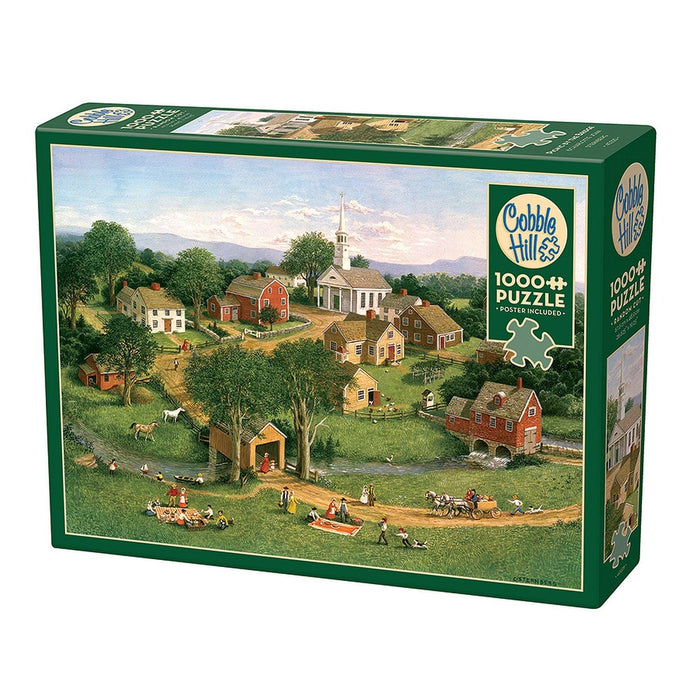 Cobble Hill - Picnic By The Bridge (1000-Piece Puzzle) - Limolin 