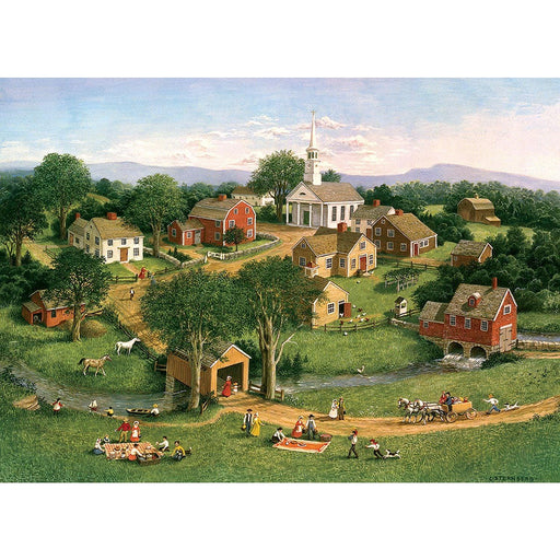 Cobble Hill - Picnic By The Bridge (1000-Piece Puzzle) - Limolin 