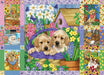 Cobble Hill - Pupies And Posies Quilt (1000-Piece Puzzle) - Limolin 