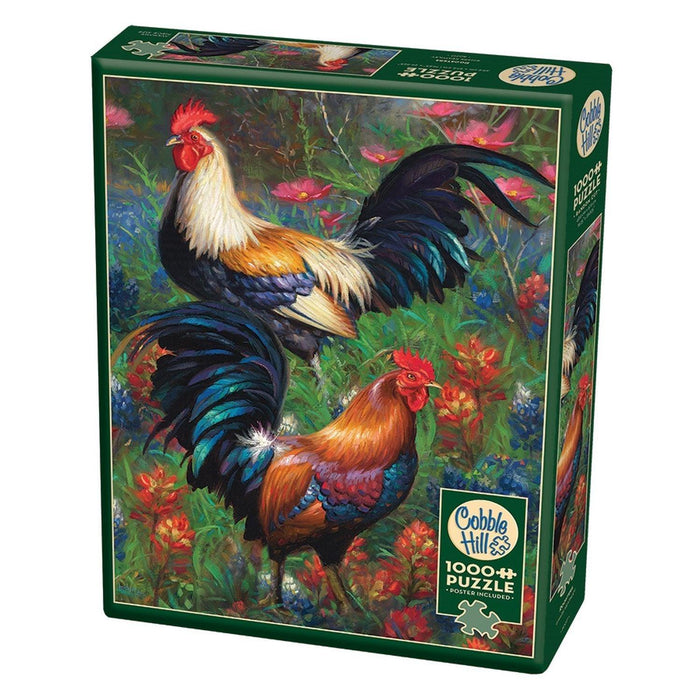 Cobble Hill - Roosters (1000-Piece Puzzle) - Limolin 