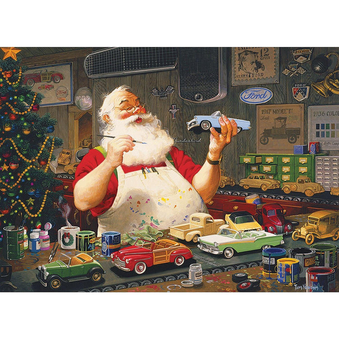 Cobble Hill - Santa Painting Cars (1000-Piece Puzzle) - Limolin 