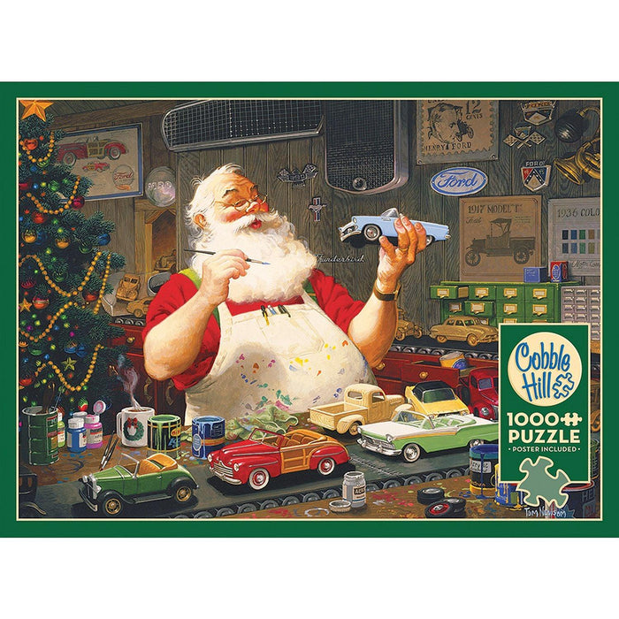 Cobble Hill - Santa Painting Cars (1000-Piece Puzzle) - Limolin 