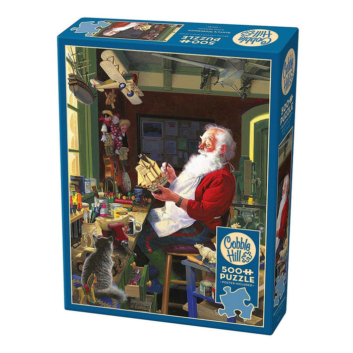 Cobble Hill - Santa's Workbench (500-Piece Puzzle) - Limolin 