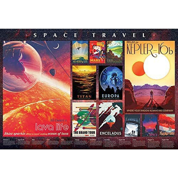 Cobble Hill - Space Travel Posters (1000-Piece Puzzle) - Limolin 