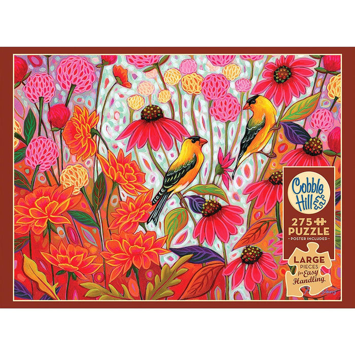 Cobble Hill - Springtime Goldfinches (275-Piece Puzzle) - Limolin 