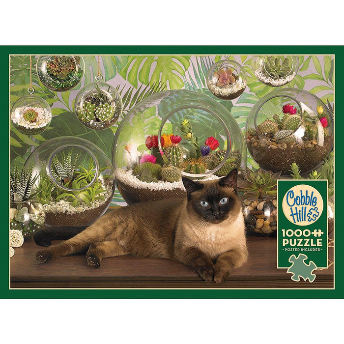 Cobble Hill - Terrarium Cat (1000-Piece Puzzle) - Limolin 