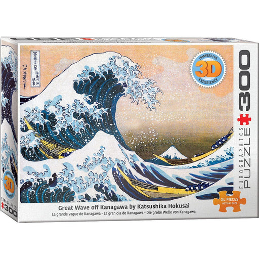 Eurographics - Great Wave Off Kanagawa 3D Lenticular (300-Piece Puzzle) - Limolin 