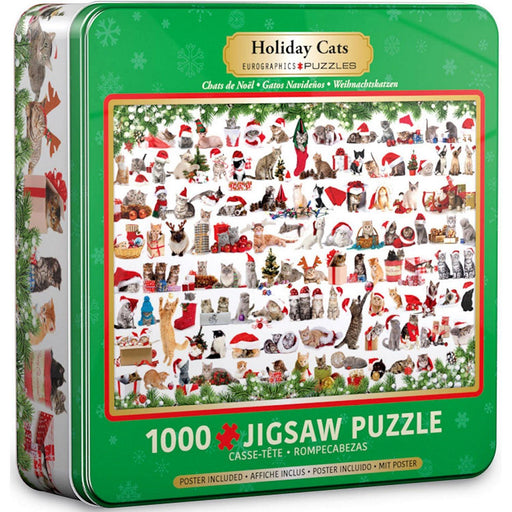 Eurographics - Holiday Cats - Tin (1000-Piece Puzzle) - Limolin 