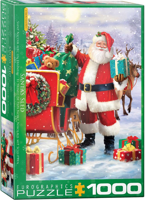 Eurographics - Santa With Sled By Simon Tread (1000-Piece Puzzle) - Limolin 