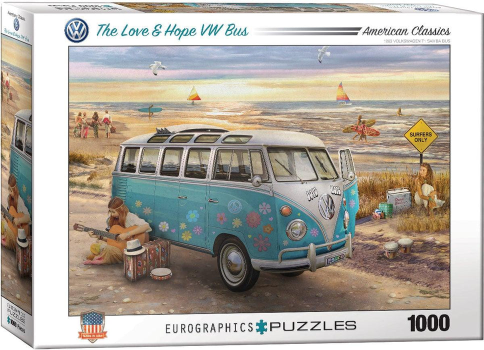 Eurographics - The Love & Hope Vw Bus By Greg Giordano (1000-Piece Puzzle) - Limolin 