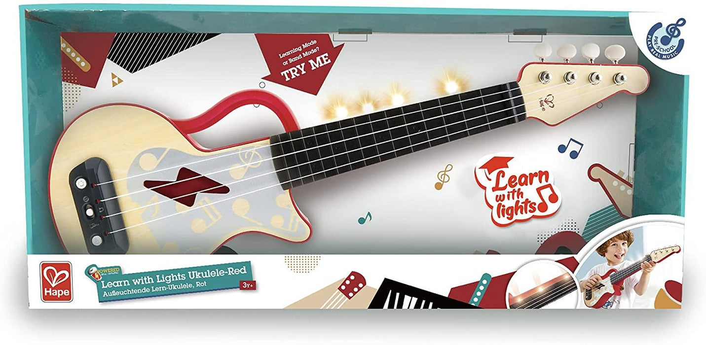 Hape - Learn with Light Ukulele Red - Limolin 