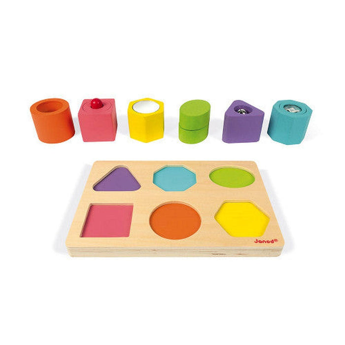 Janod - Iwood Shapes & Puzzle - 6 Blocks - Limolin 