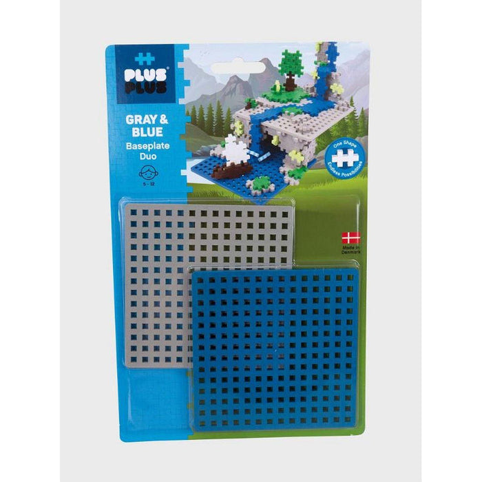 Plus-Plus - Baseplates - Blue & Grey - 2Pc - Limolin 