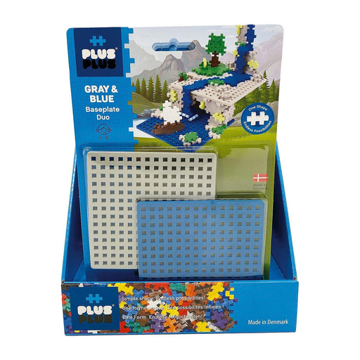 Plus-Plus - Baseplates Duo - Blue & Grey - Limolin 