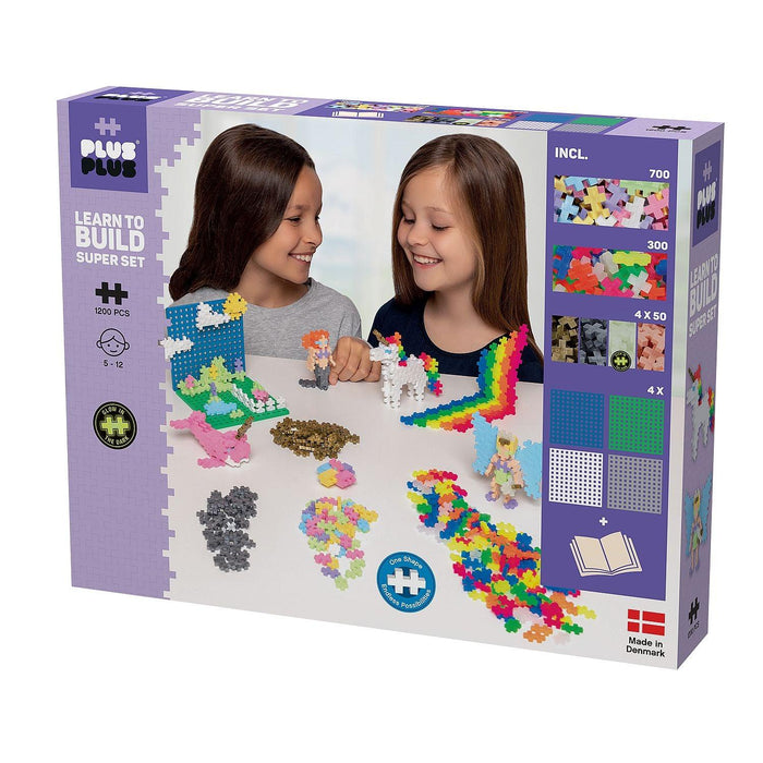 Plus-Plus - Learn To Build - Mega Set Pastel - 1200Pc (Mult) - Limolin 