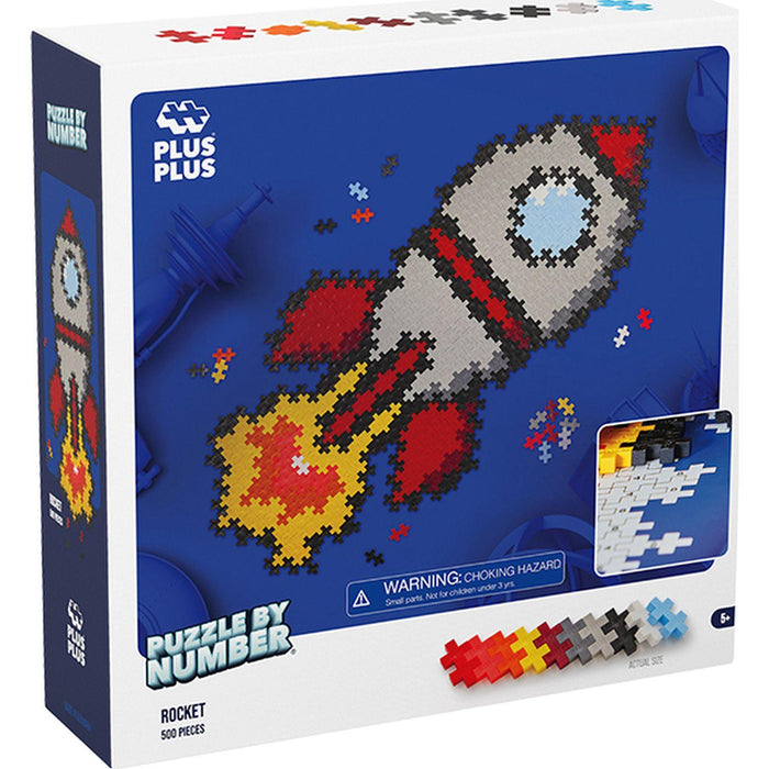 Plus-Plus - Puzzle By Number - 500Pc Rocket New - Limolin 